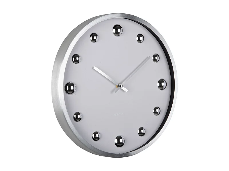 Wandklok Shiny Dots - Wit- Ø35,5cm