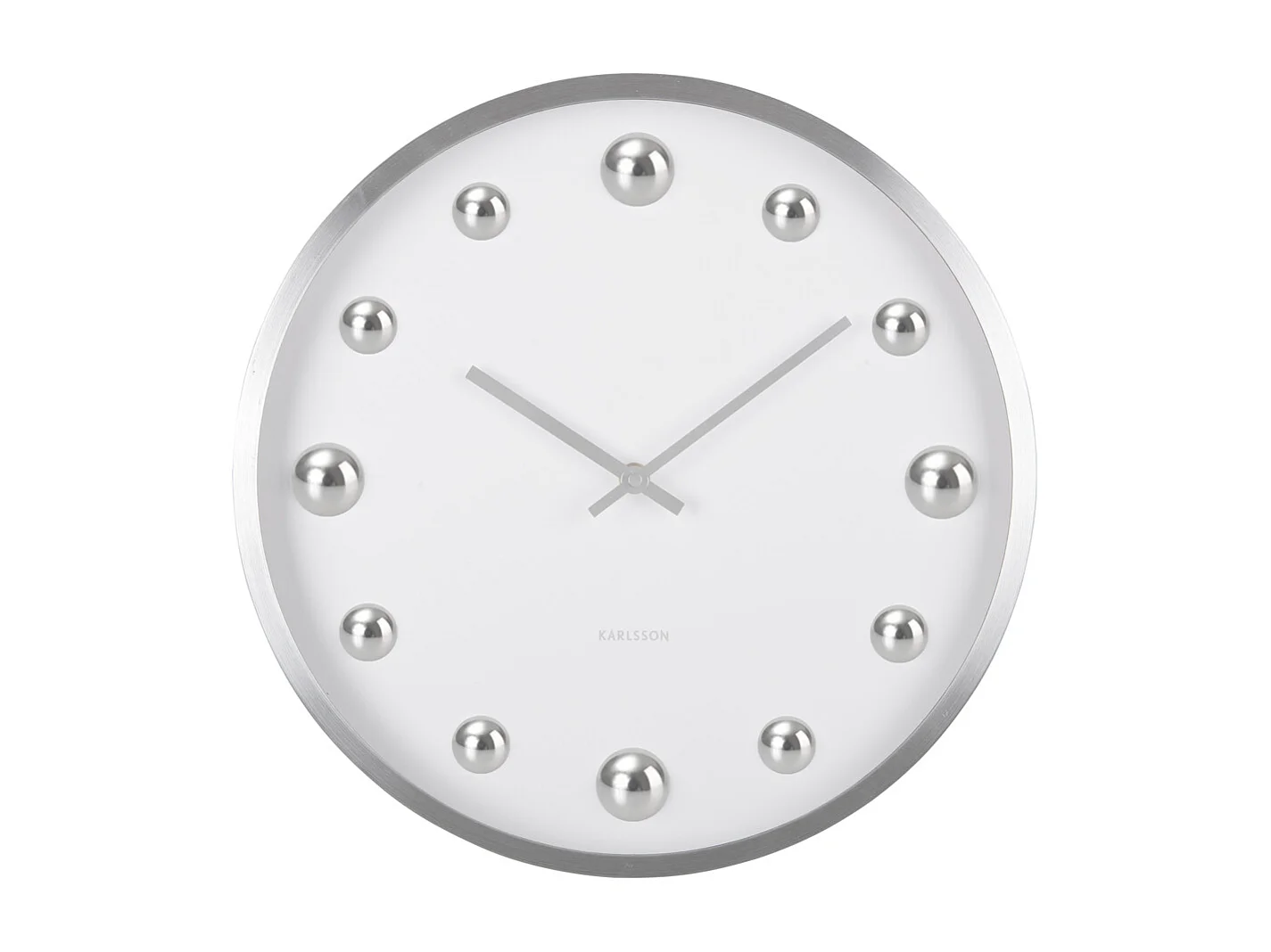 Wandklok Shiny Dots - Wit- Ø35,5cm