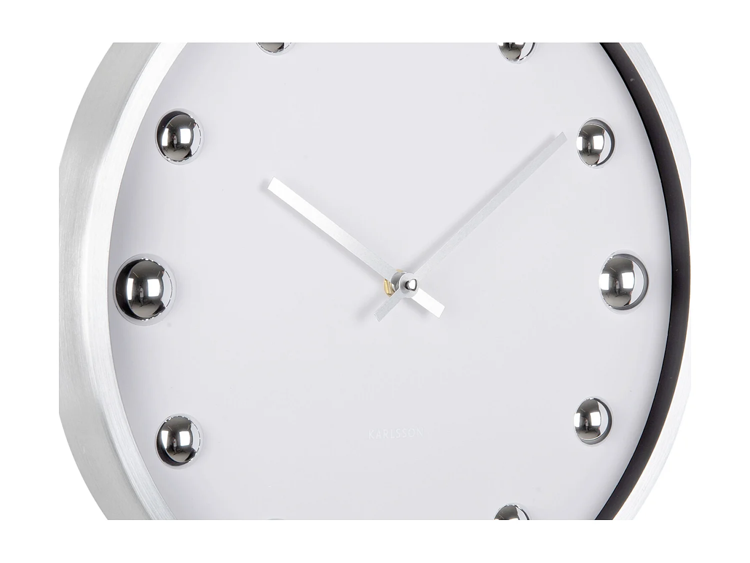 Wandklok Shiny Dots - Wit- Ø35,5cm