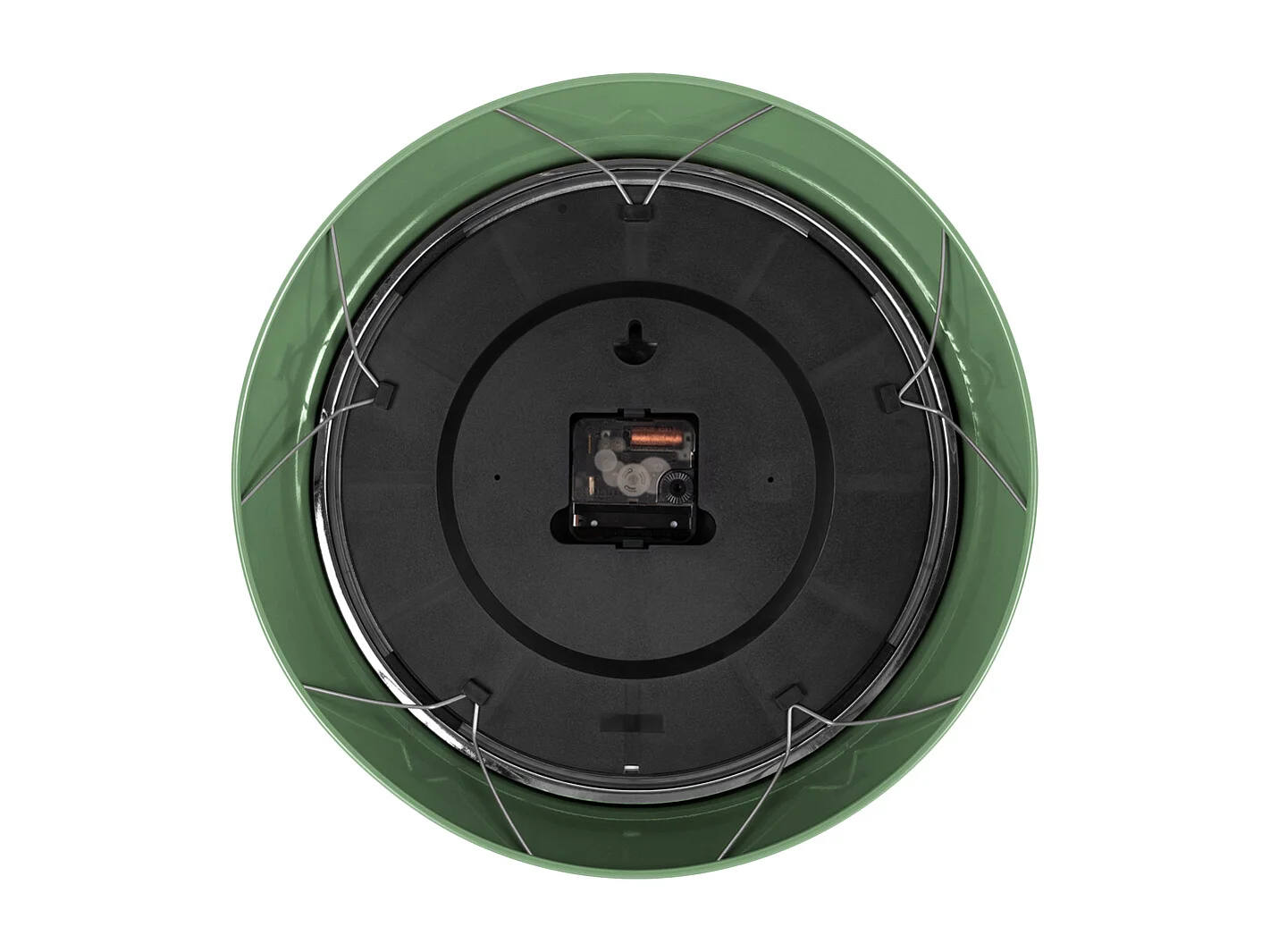 Horloge murale Moderne Rétro - Vert jungle - Ø34cm