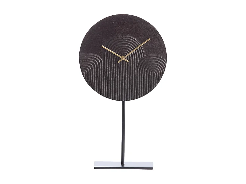 Klok GWENNA - 26x7x40cm - Bruin