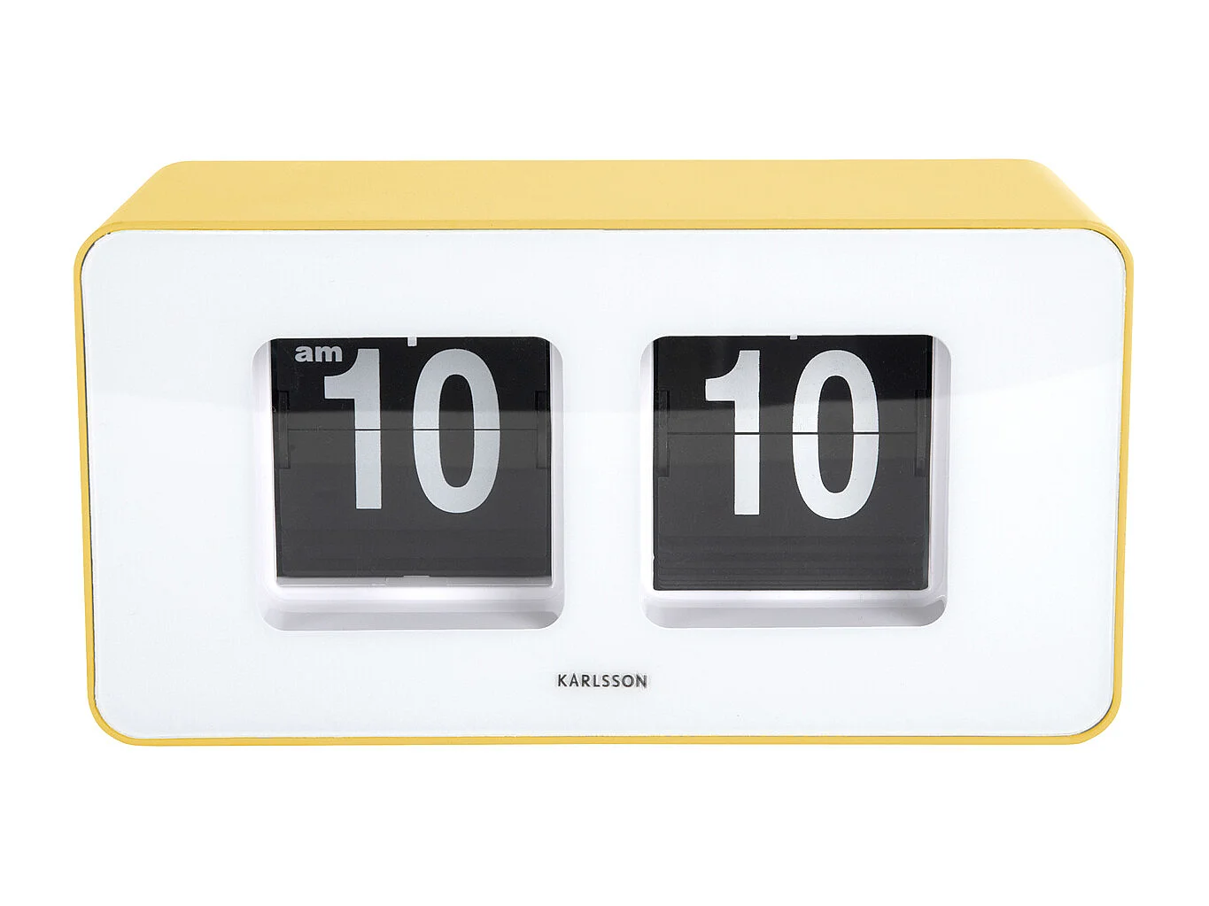 Horloge murale/de table Funky Flip - Jaune vif