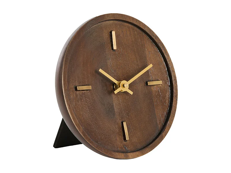 Horloge VETI - 15x4x15cm - Marron