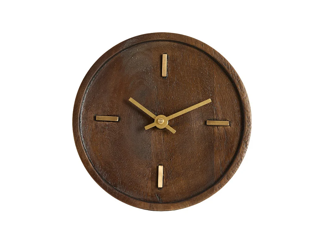 Horloge VETI - 15x4x15cm - Marron