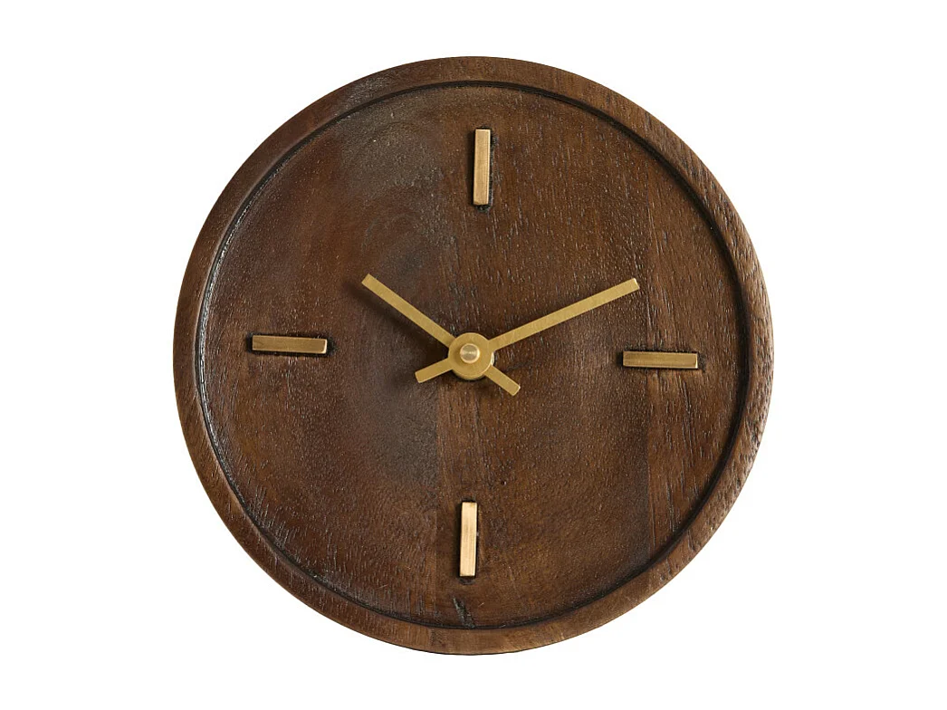 Horloge VETI - 15x4x15cm - Marron