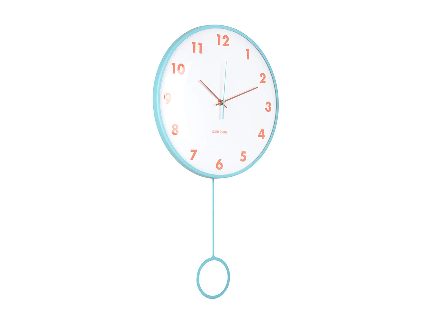 Horloge murale à pendule Cheeky Dome - Bleu doux
