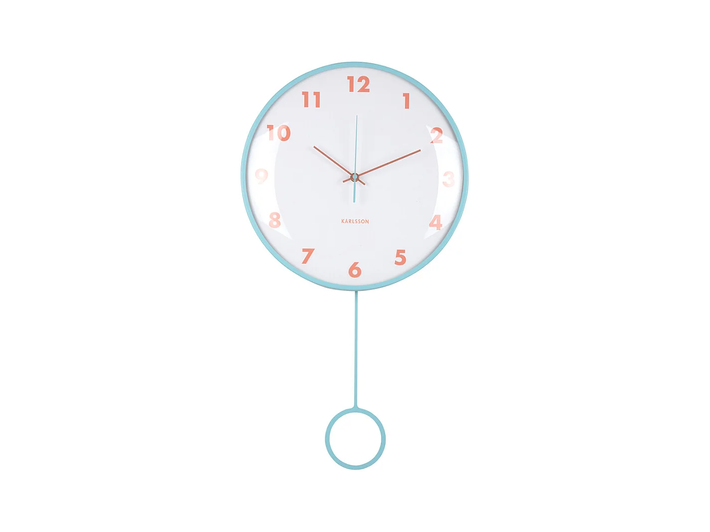 Horloge murale à pendule Cheeky Dome - Bleu doux