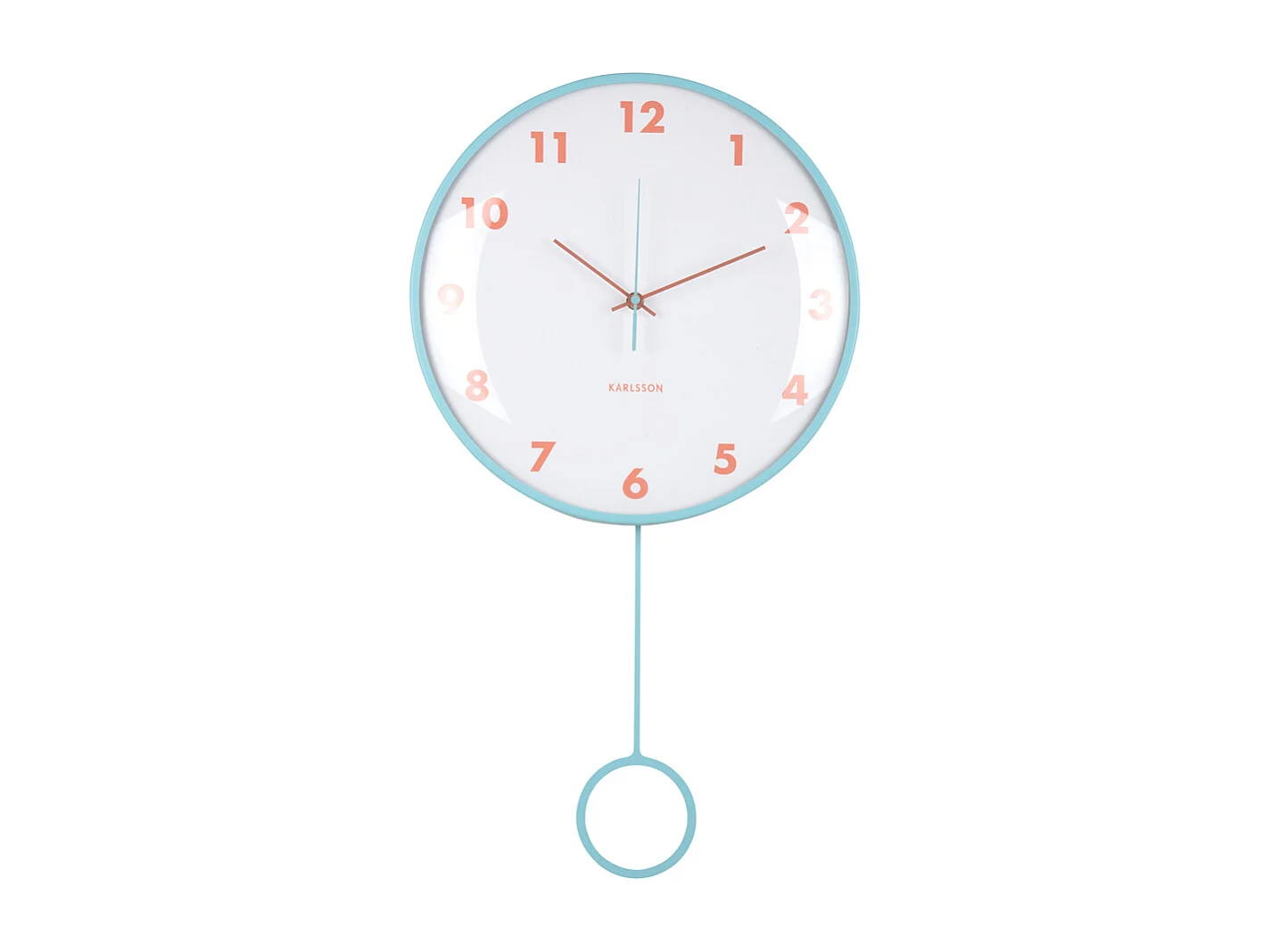 Horloge murale à pendule Cheeky Dome - Bleu doux