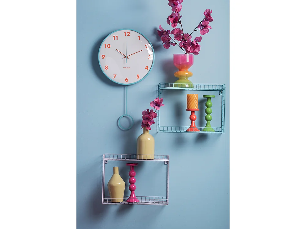 Horloge murale à pendule Cheeky Dome - Bleu doux