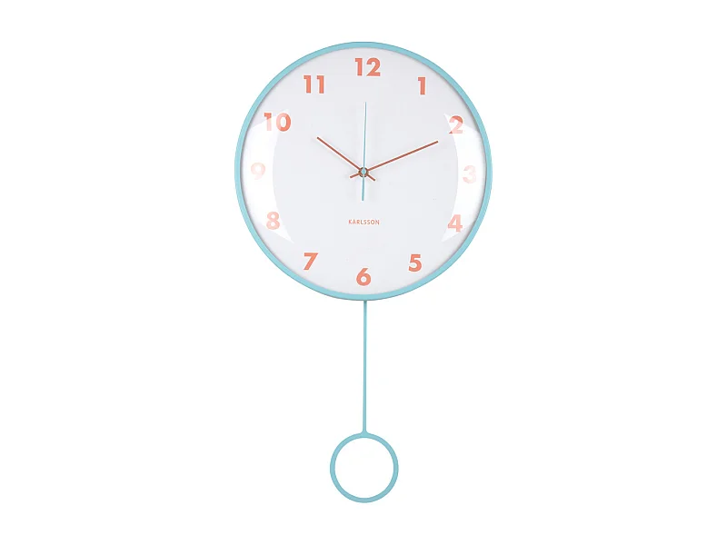 Horloge murale à pendule Cheeky Dome - Bleu doux