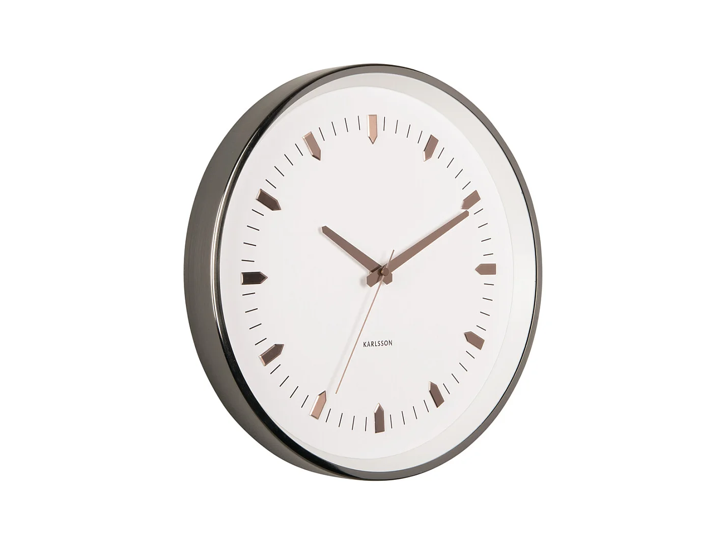 Horloge murale Arrow Batons - Gun metal - Ø35cm