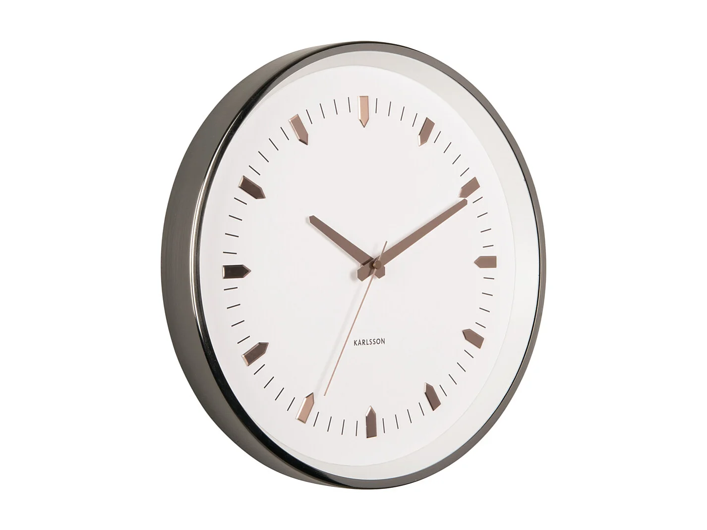 Horloge murale Arrow Batons - Gun metal - Ø35cm