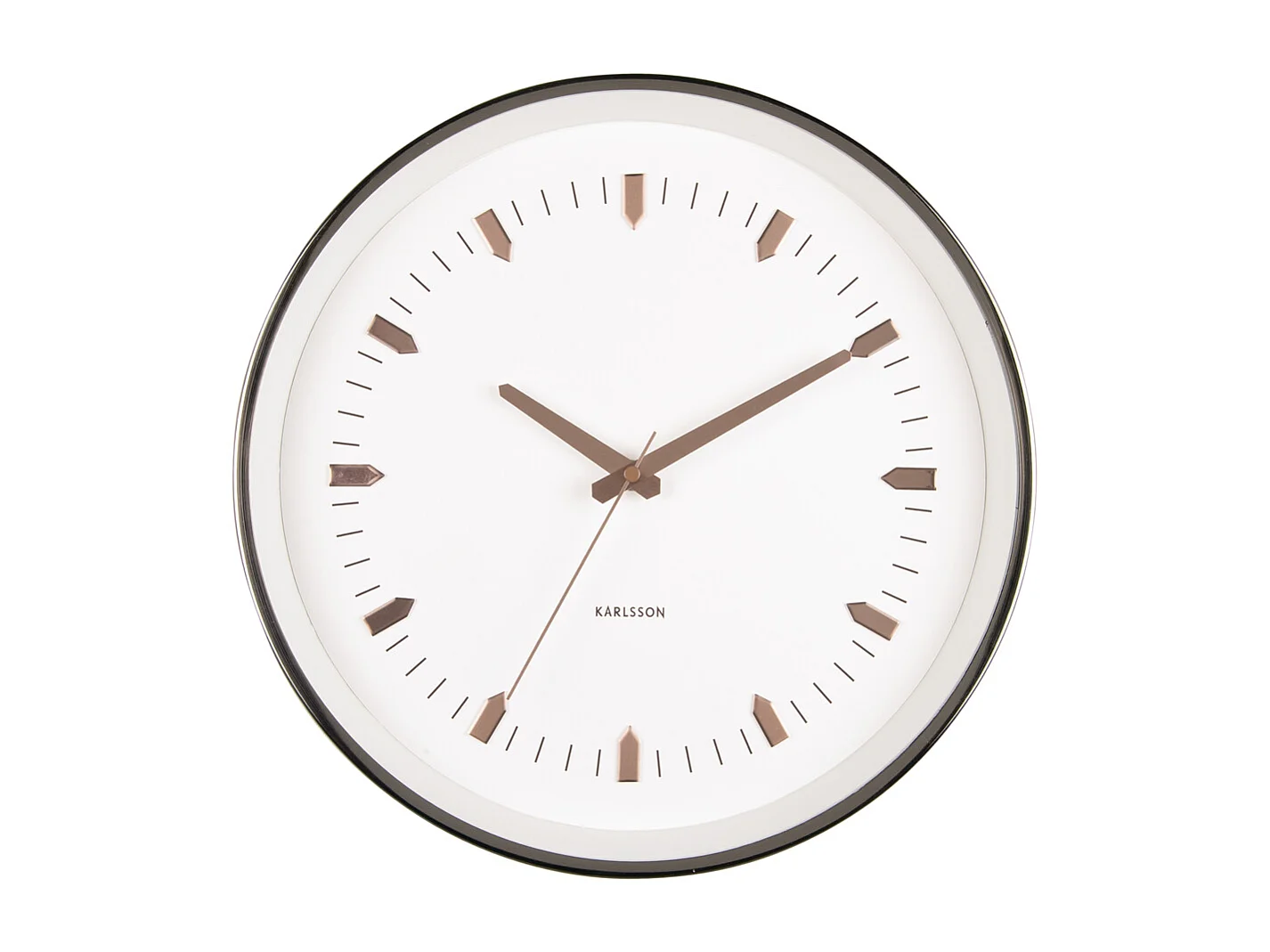 Horloge murale Arrow Batons - Gun metal - Ø35cm