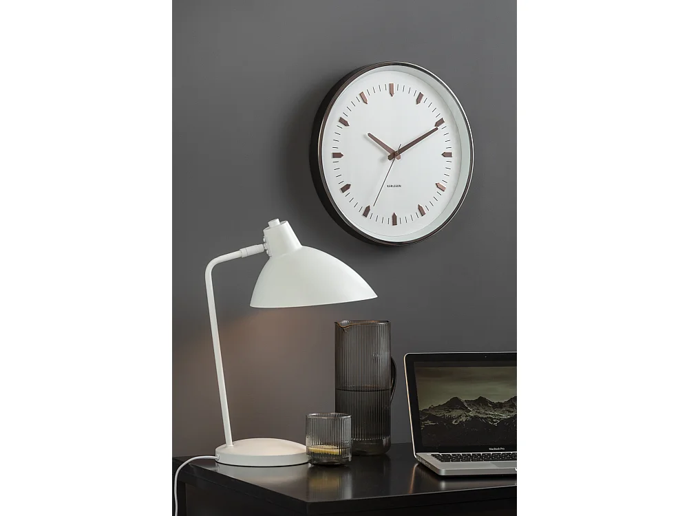 Horloge murale Arrow Batons - Gun metal - Ø35cm