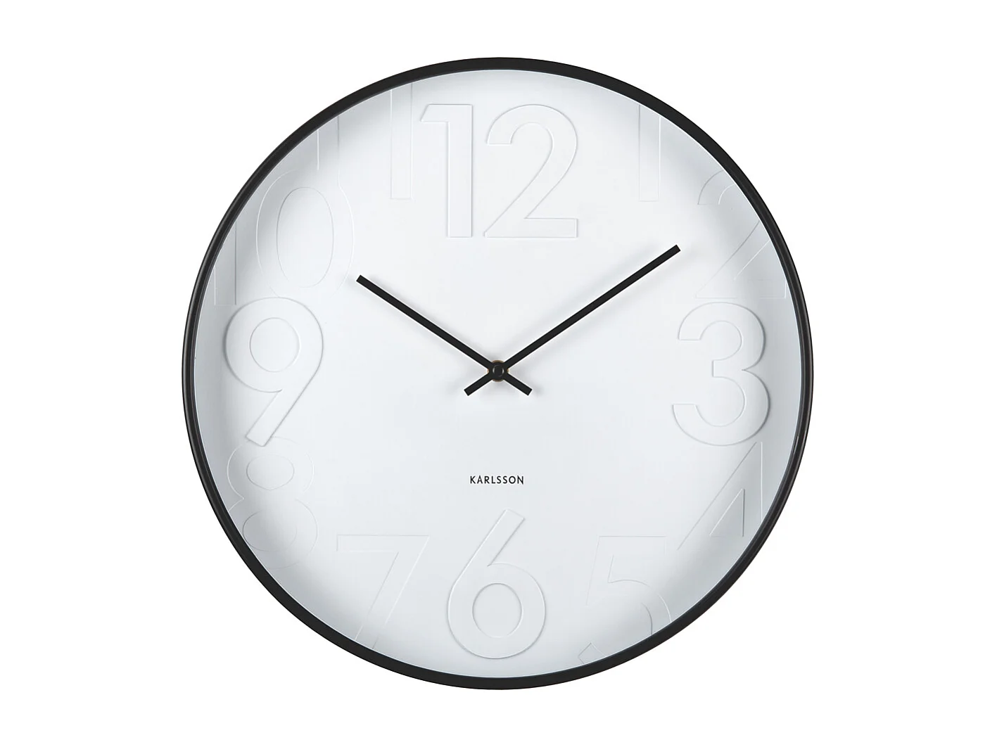 Horloge murale Ayuno - Noir - Ø40cm