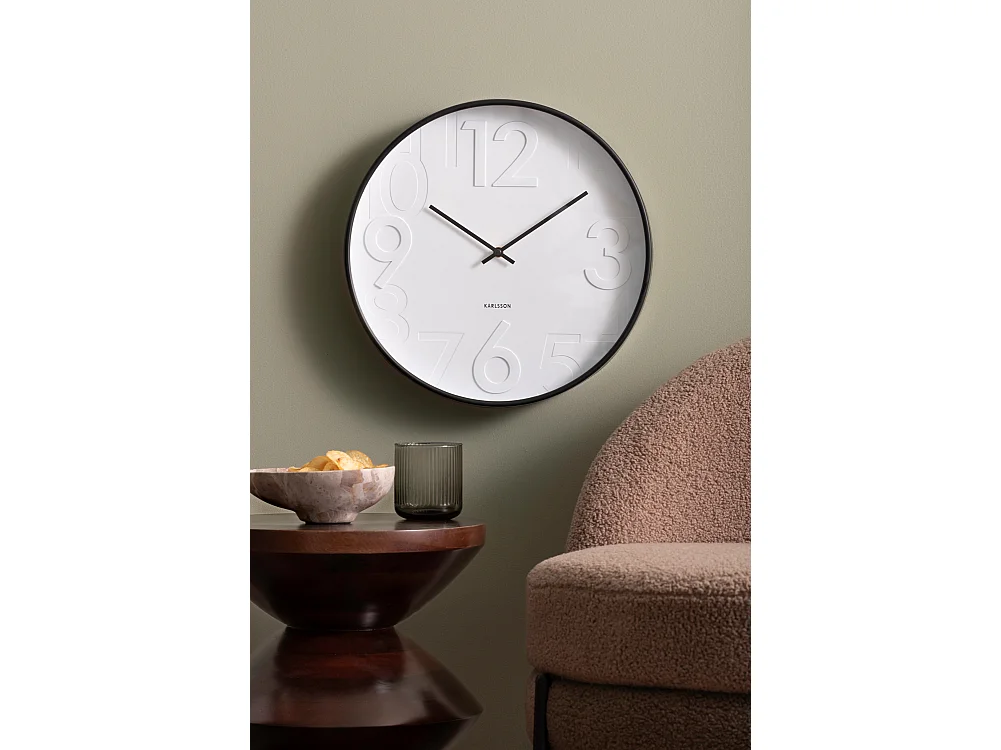 Horloge murale Ayuno - Noir - Ø40cm