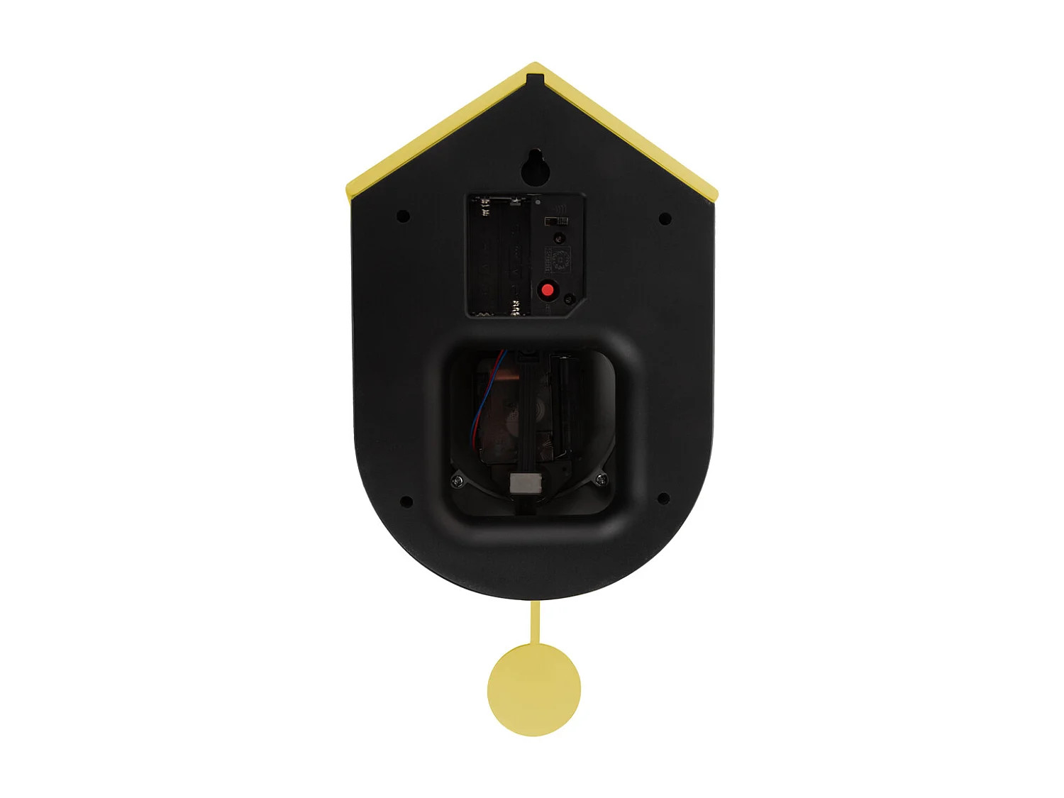 Horloge murale Grato Coucou - Jaune ocre et jaune doux