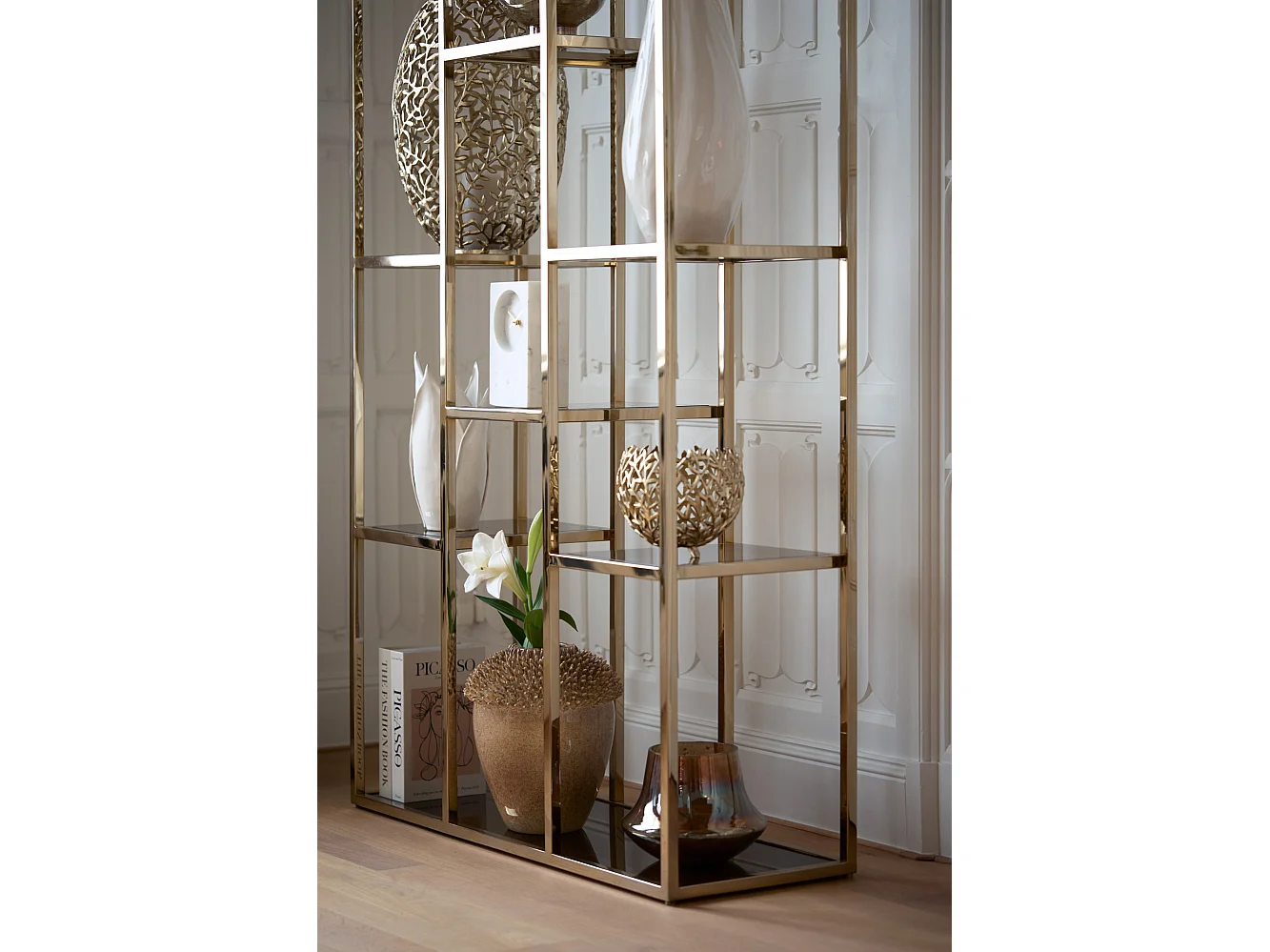 Horloge DESTINA - 13x8x20cm - Blanc