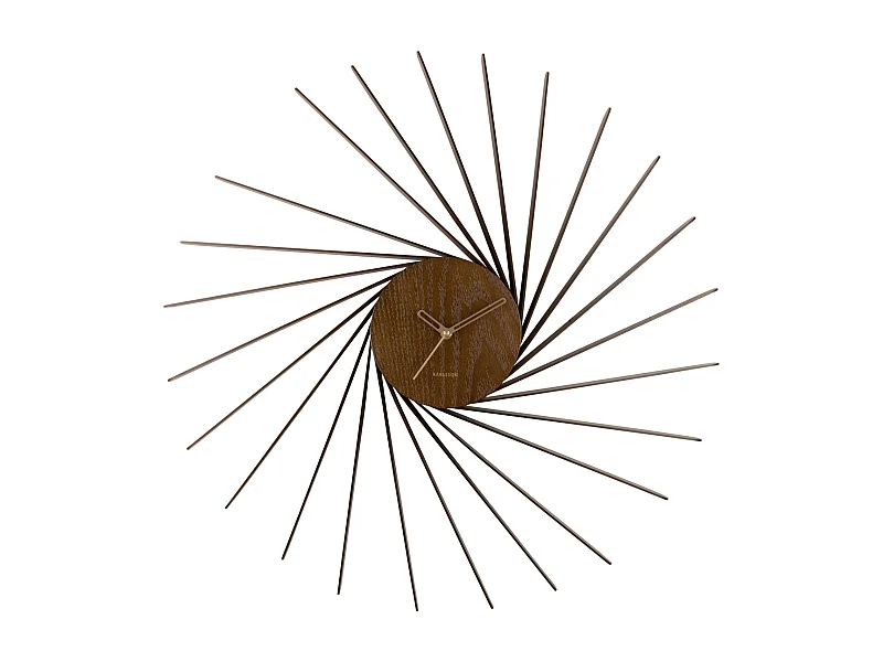 Wandklok Helix XL - Donker hout- Ø68cm