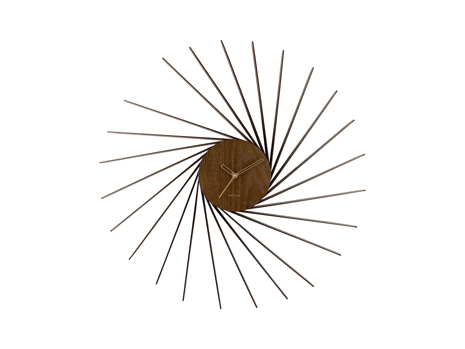Horloge murale Helix XL - Bois foncé - Ø68cm