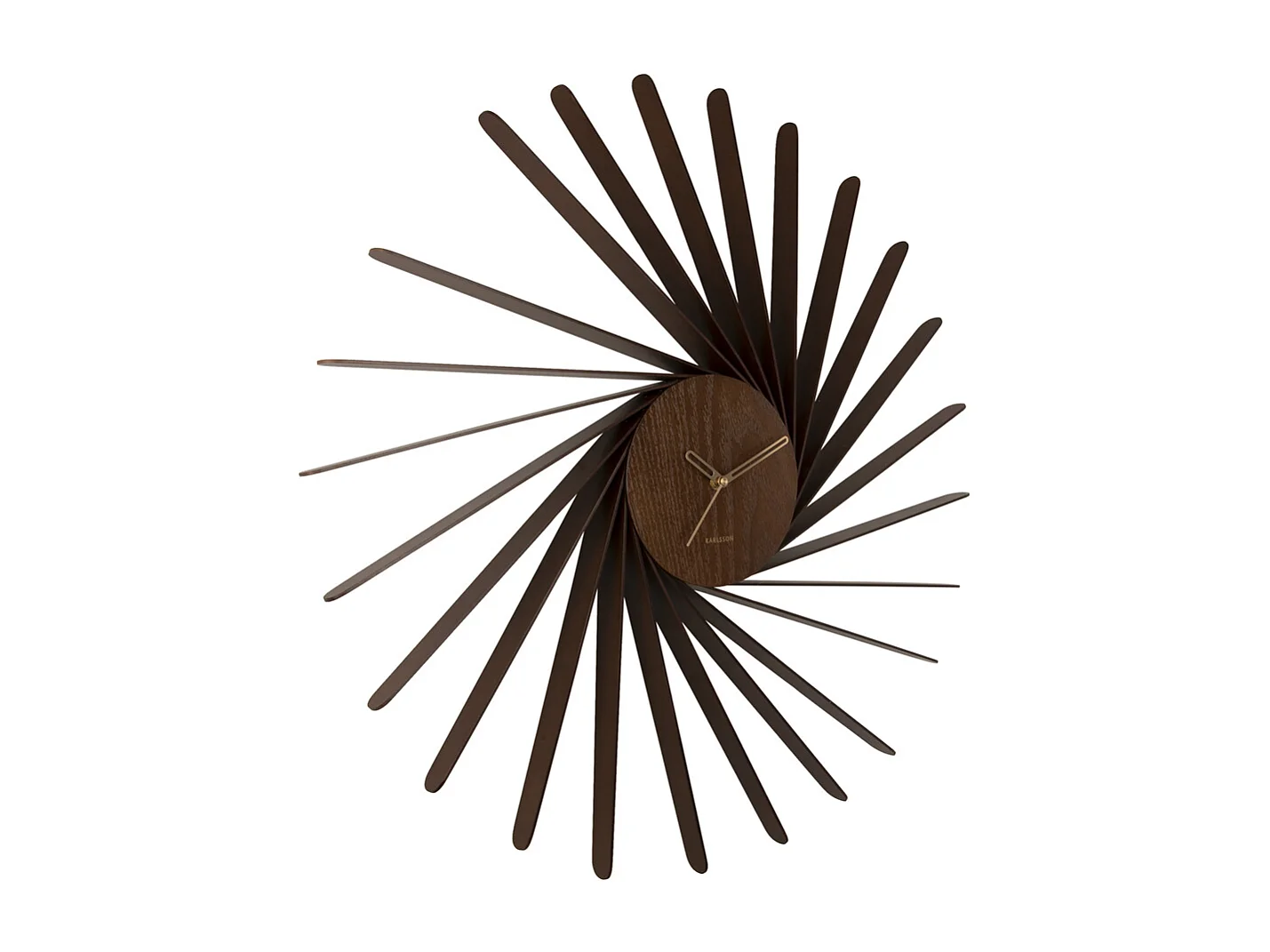 Horloge murale Helix XL - Bois foncé - Ø68cm