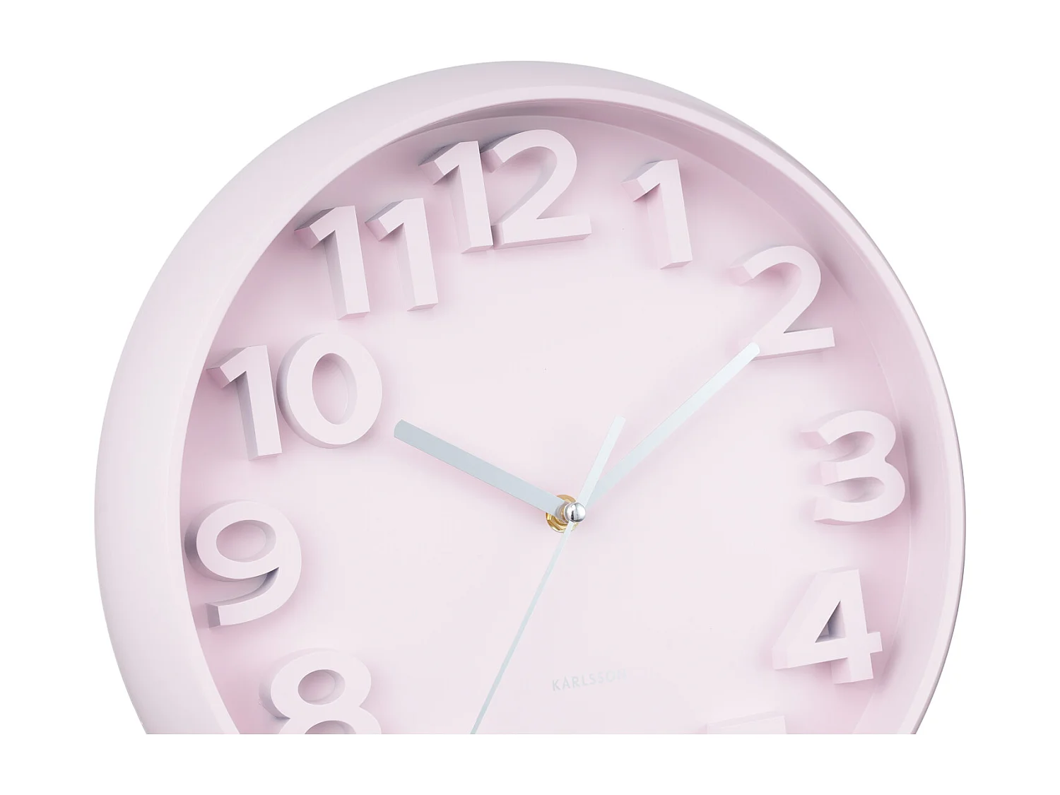 Horloge murale Elevated Classic Numbers - Rose pâle - Ø33,5 cm