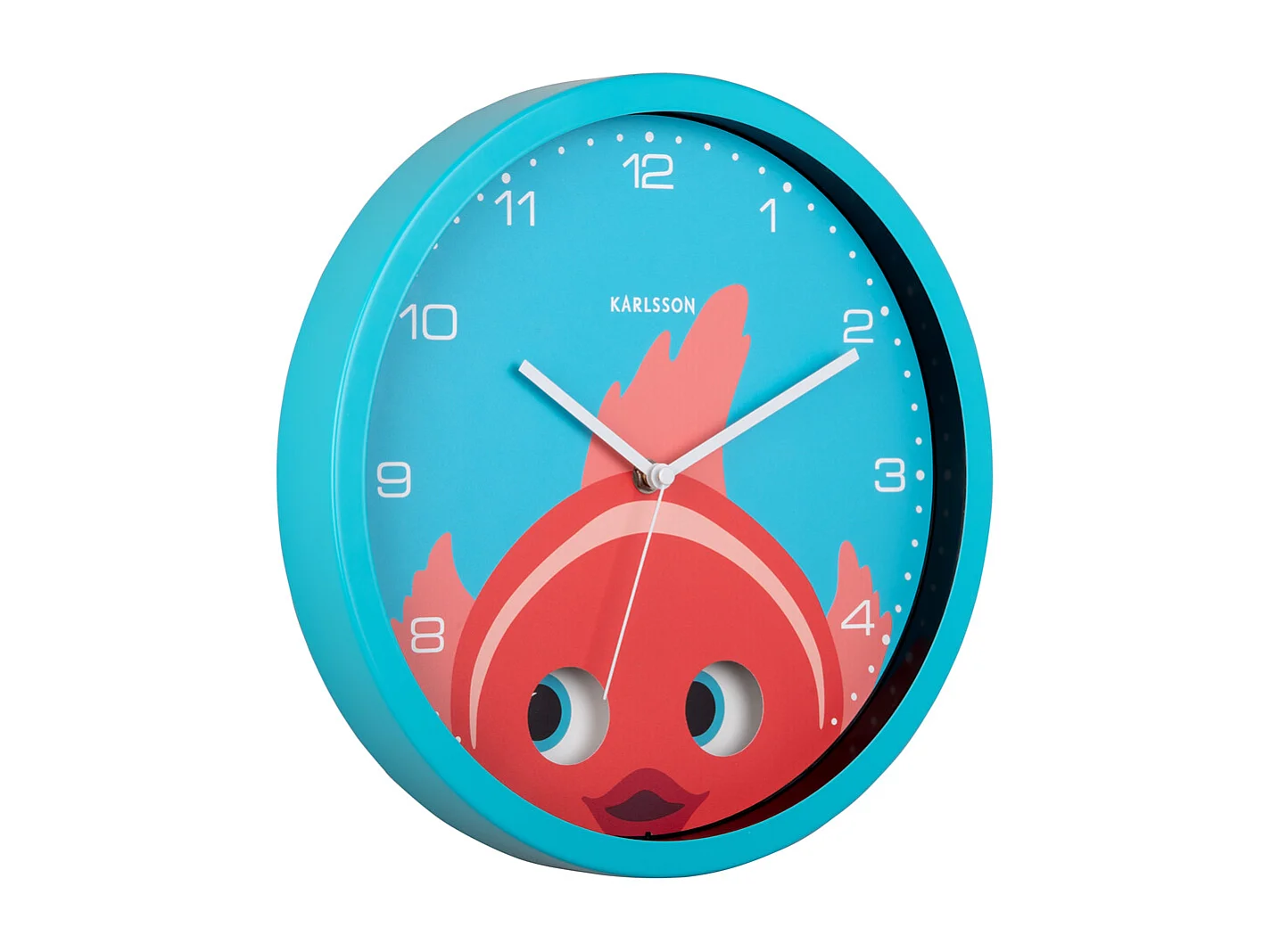 Reloj de pared Peekaboo Goldfish - Azul claro - Ø30,8cm
