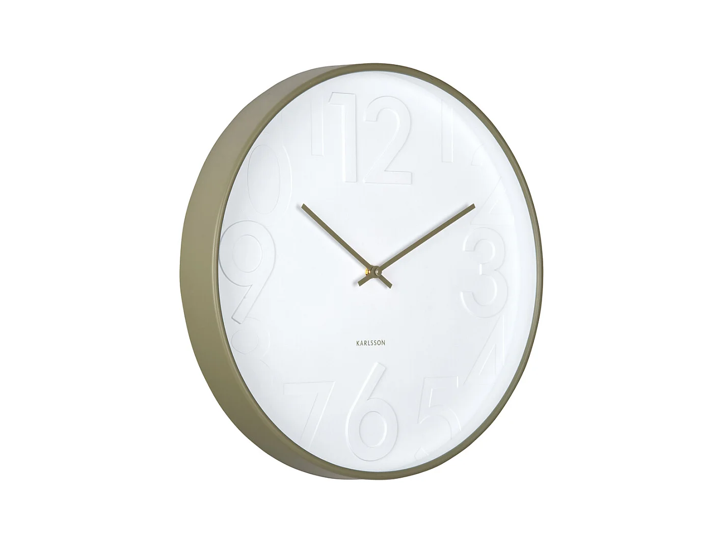 Horloge murale Ayuno - Vert armée - Ø40cm