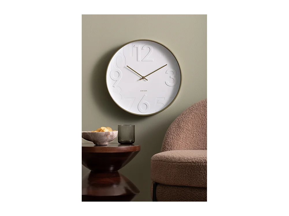 Horloge murale Ayuno - Vert armée - Ø40cm