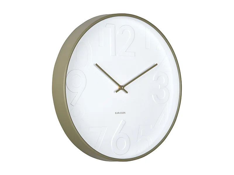 Horloge murale Ayuno - Vert armée - Ø40cm