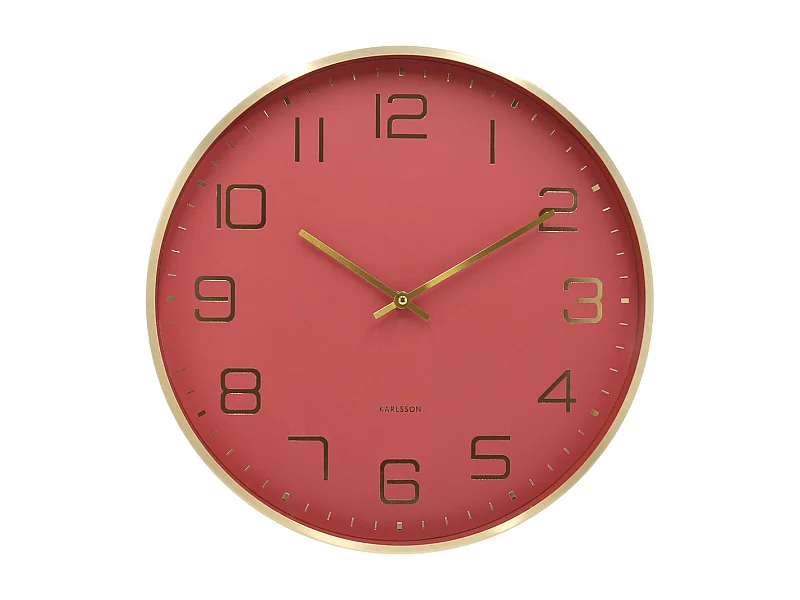 Wanduhr Elegance Glow - Roter Ocker - Ø40cm