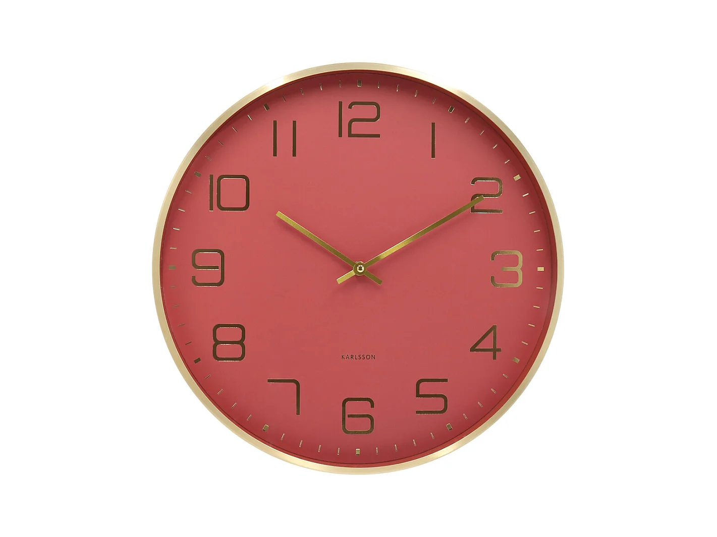 Horloge murale Elegance Glow - Ocre rouge - Ø40cm