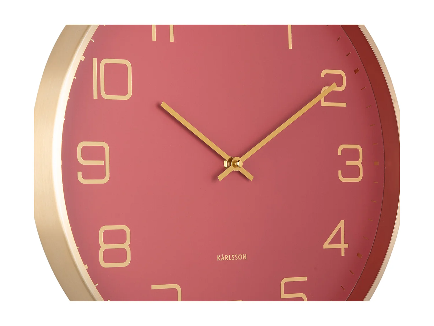 Horloge murale Elegance Glow - Ocre rouge - Ø40cm
