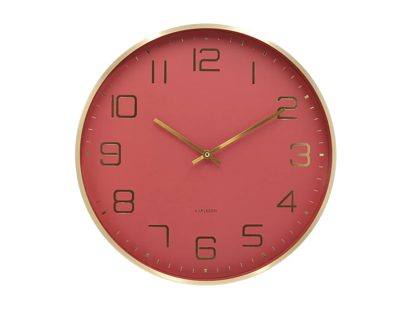 Horloge murale Elegance Glow - Ocre rouge - Ø40cm