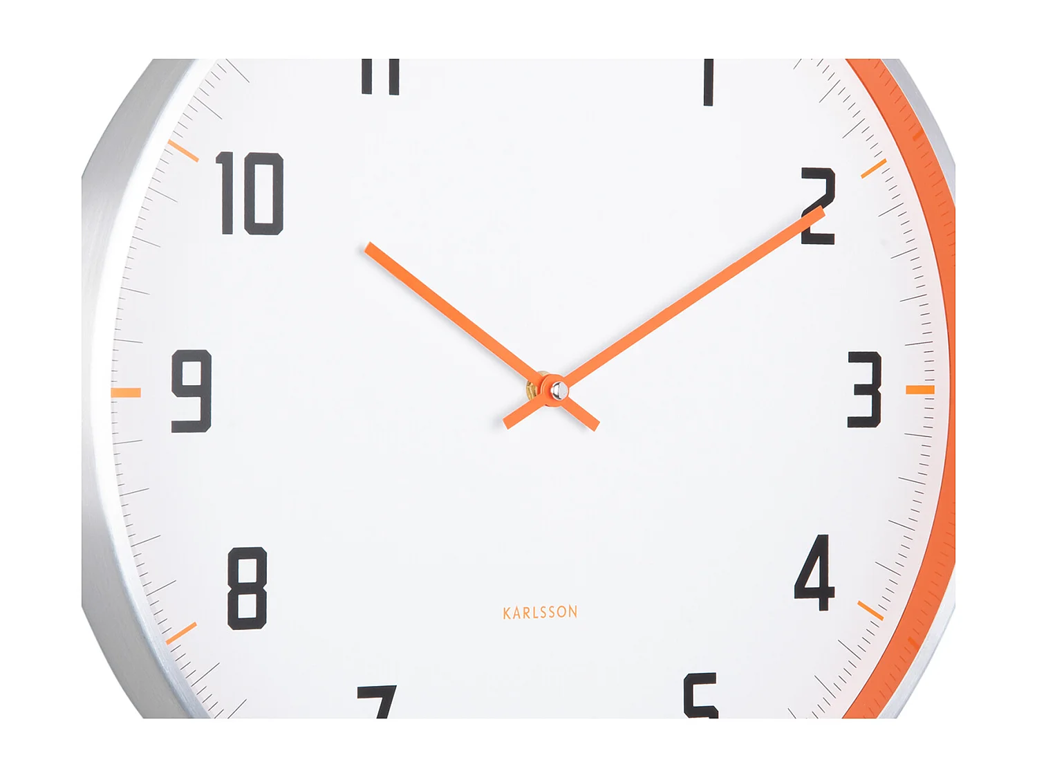 Horloge murale Sporty - Orange vif - Ø40cm