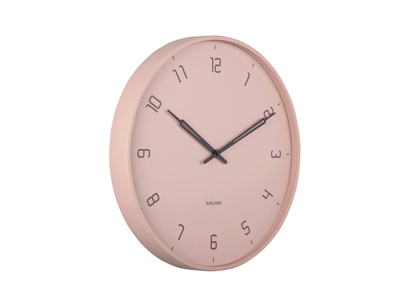 Horloge murale Stark - Rose tendre - Ø40cm
