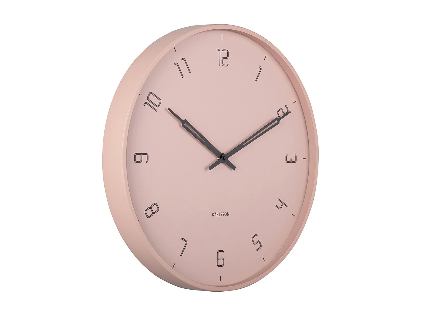 Horloge murale Stark - Rose tendre - Ø40cm