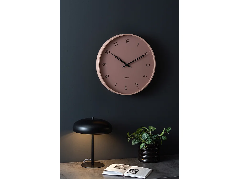 Horloge murale Stark - Rose tendre - Ø40cm