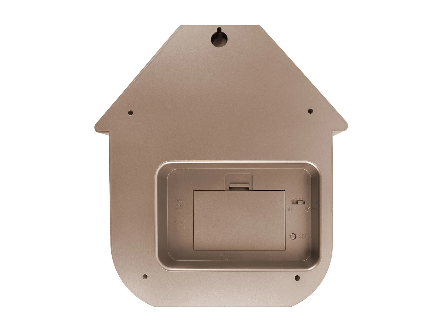 Horloge murale moderne coucou métallisée - Or rose métallisé