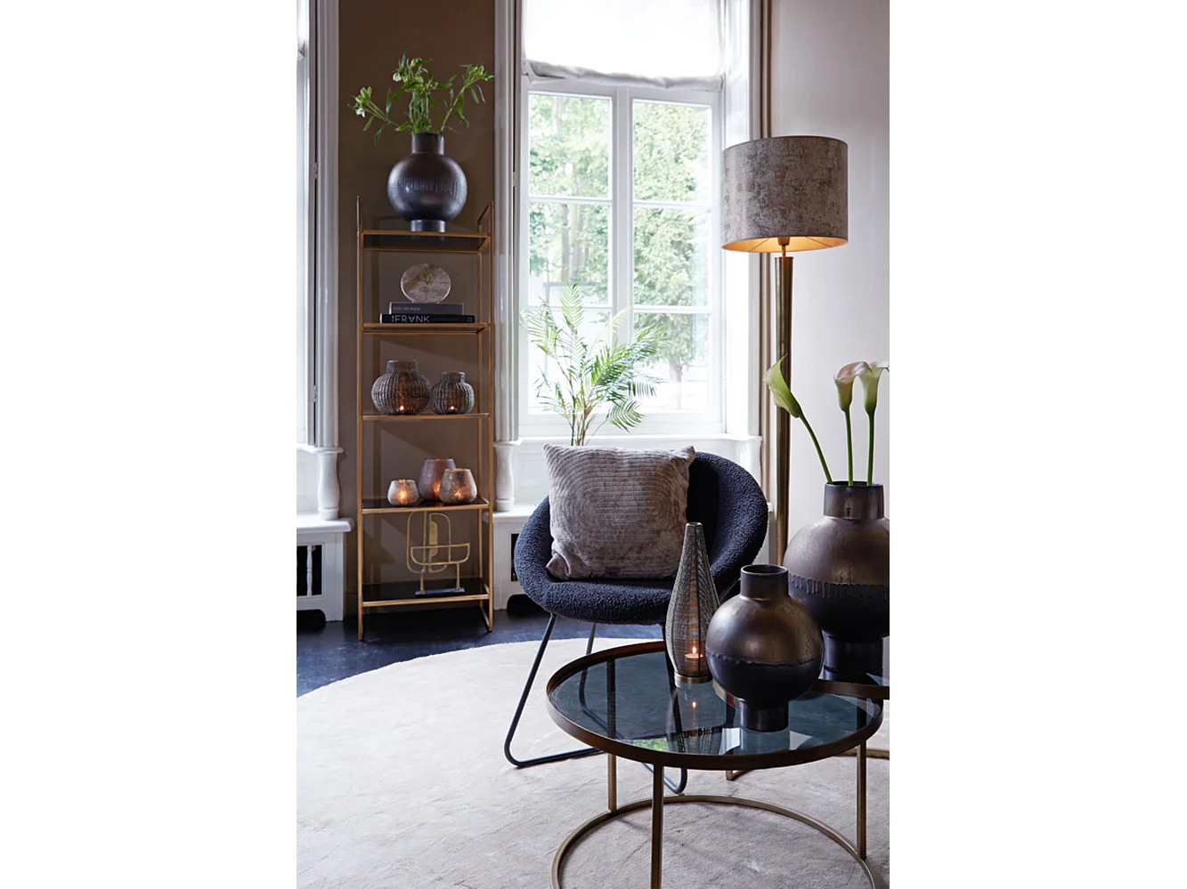 Uhr MORENO - 20x17x18cm - Braun