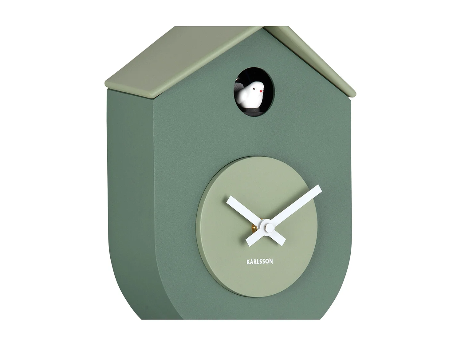 Horloge murale Grato Cuckoo - Vert jungle et jade grisé