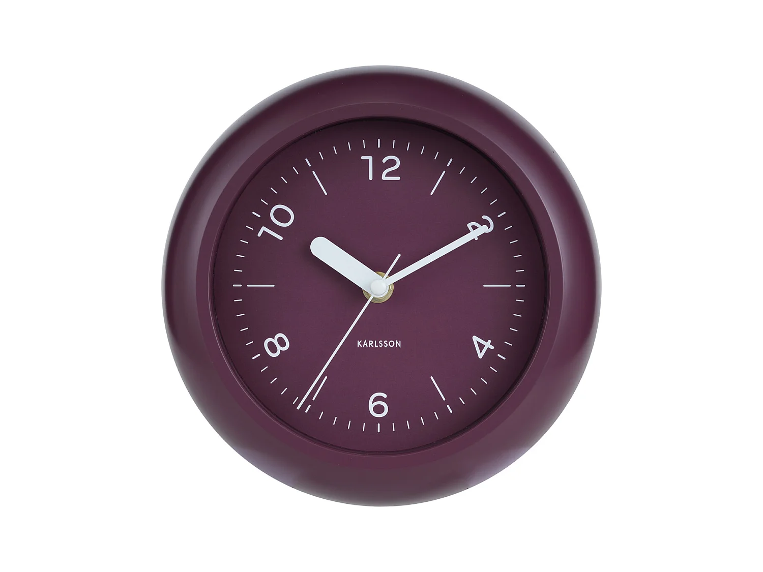 Wandklok Slope - Dark mauve- Ø20cm