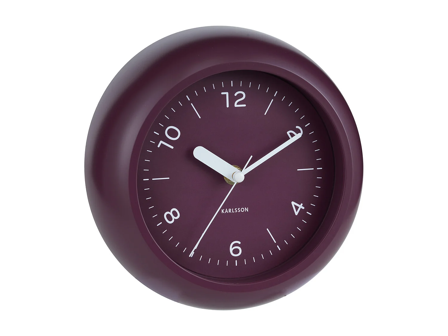 Wandklok Slope - Dark mauve- Ø20cm