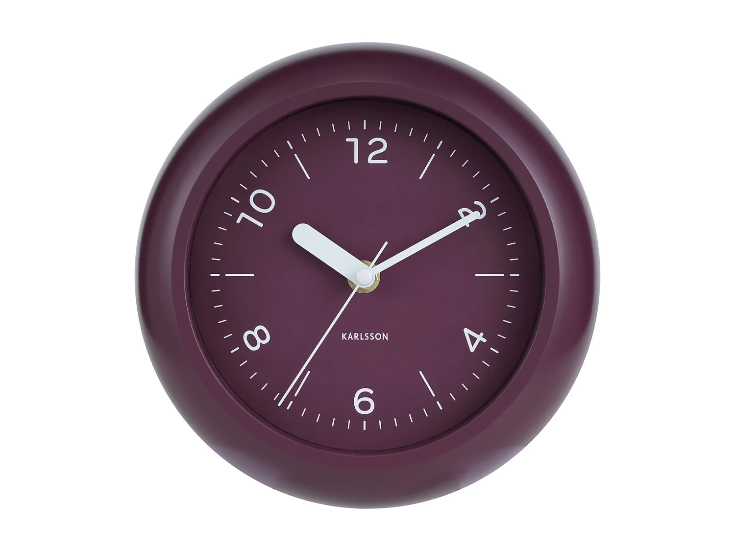 Horloge murale Slope - Mauve foncé - Ø20cm
