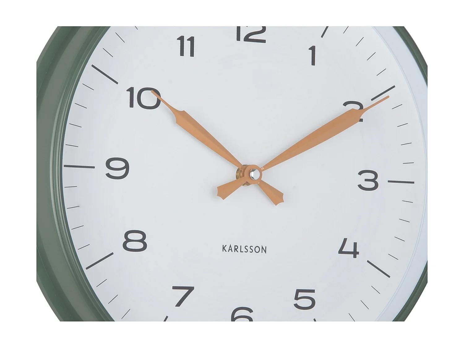 Horloge murale Modern Factory - Vert jungle et jaune ocre - Ø30cm