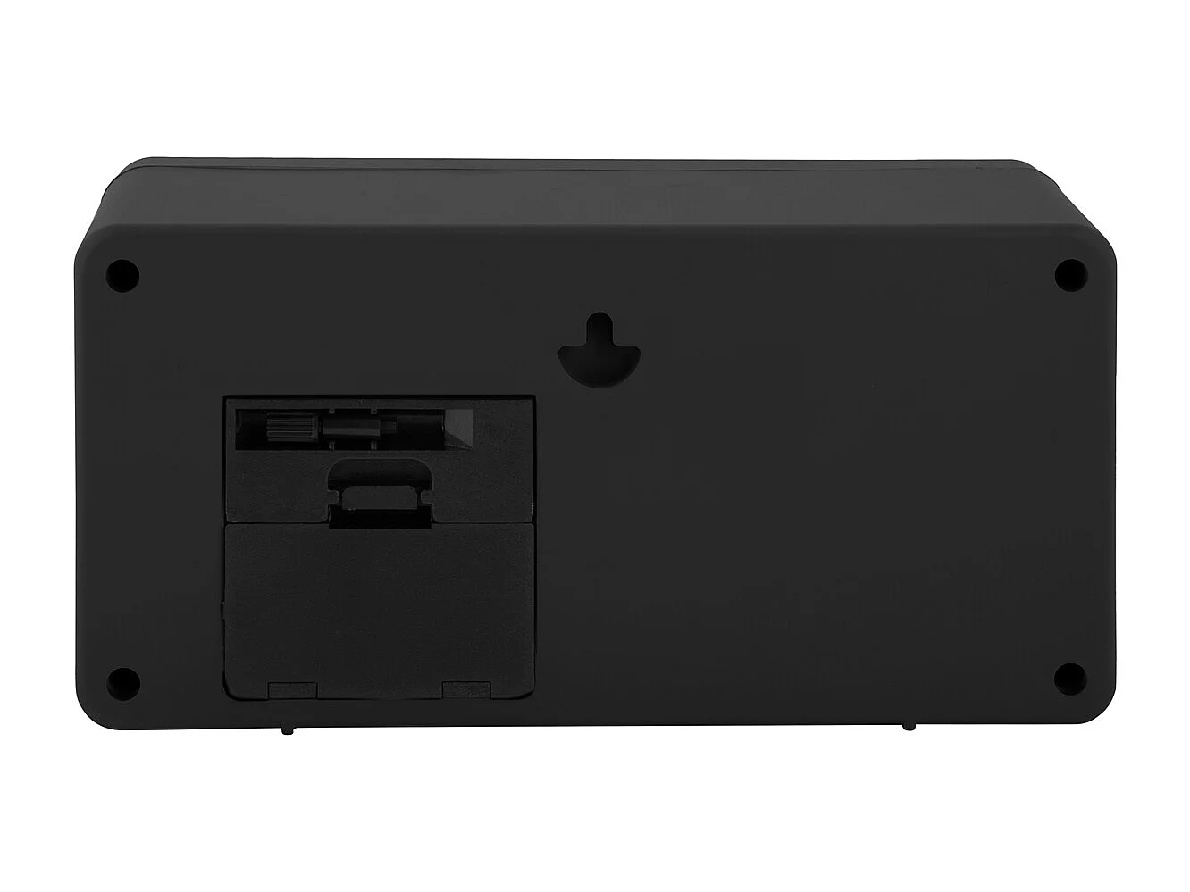 Reloj de pared/mesa retro con tapa abatible - Negro