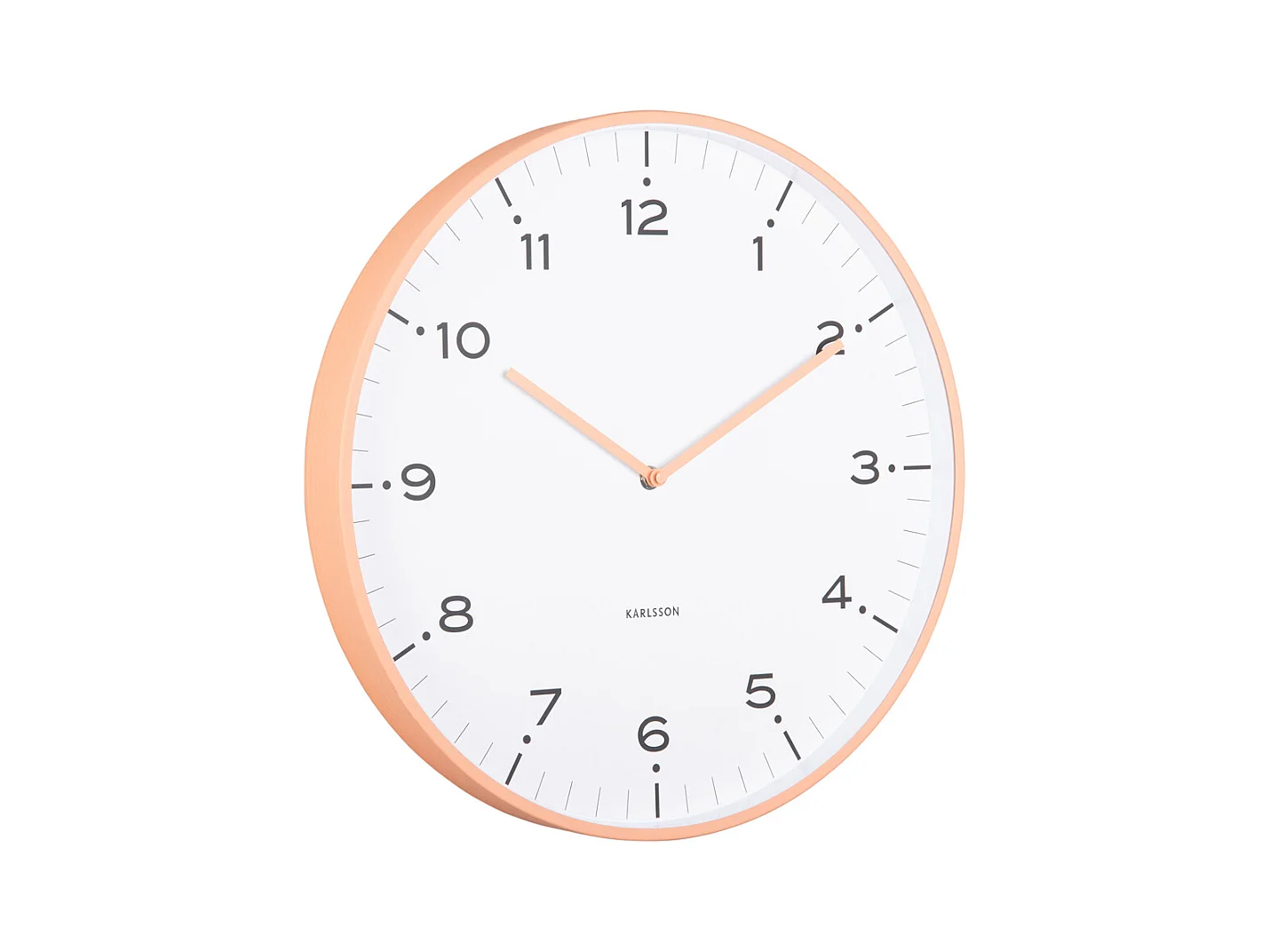 Horloge murale Circus Rings - Pêche orange - Ø40cm