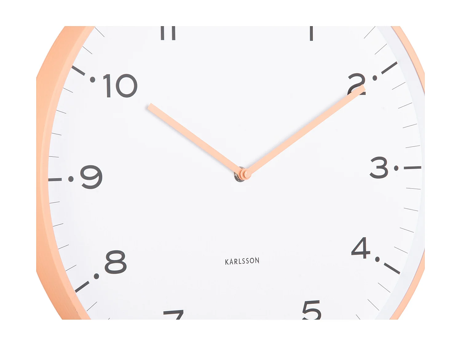 Horloge murale Circus Rings - Pêche orange - Ø40cm