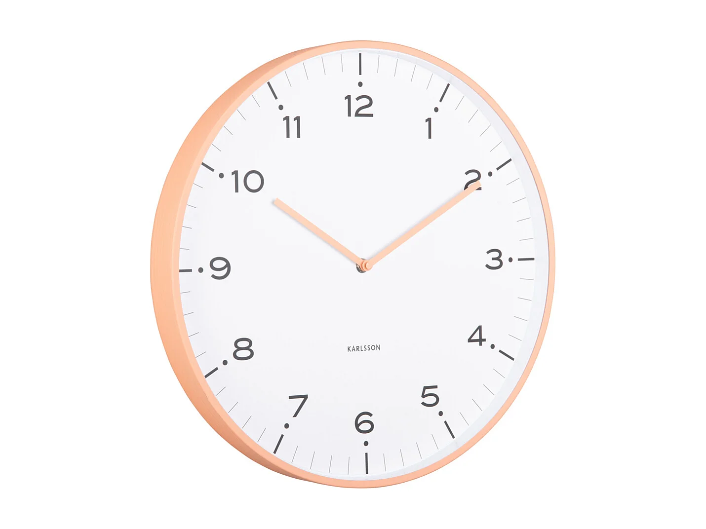 Horloge murale Circus Rings - Pêche orange - Ø40cm
