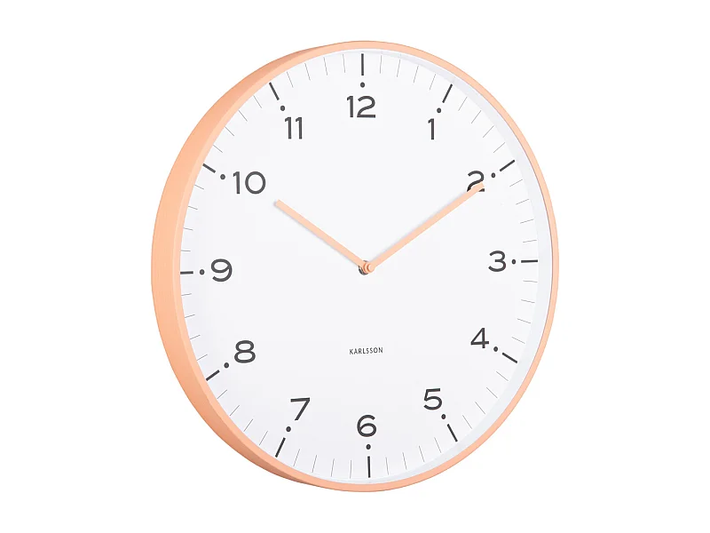 Horloge murale Circus Rings - Pêche orange - Ø40cm